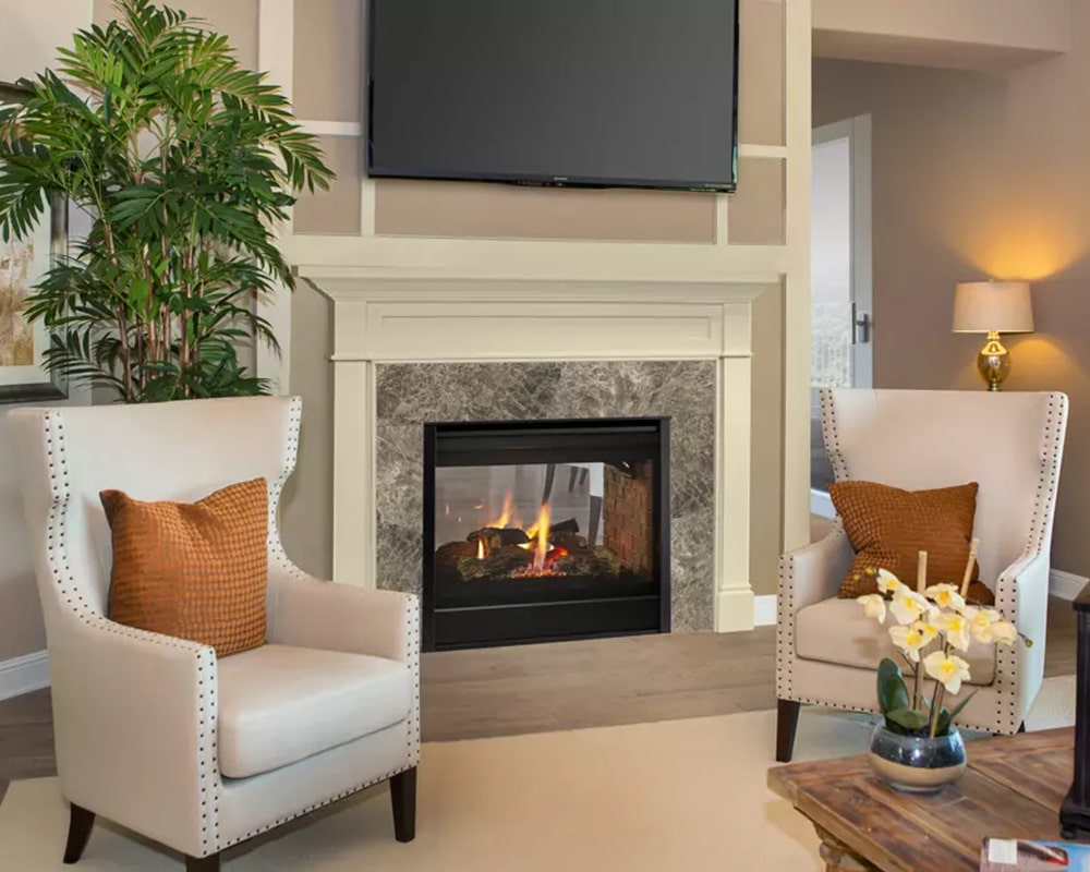 See-Through Gas Fireplace