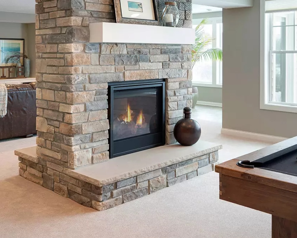 See-Through Gas Fireplace