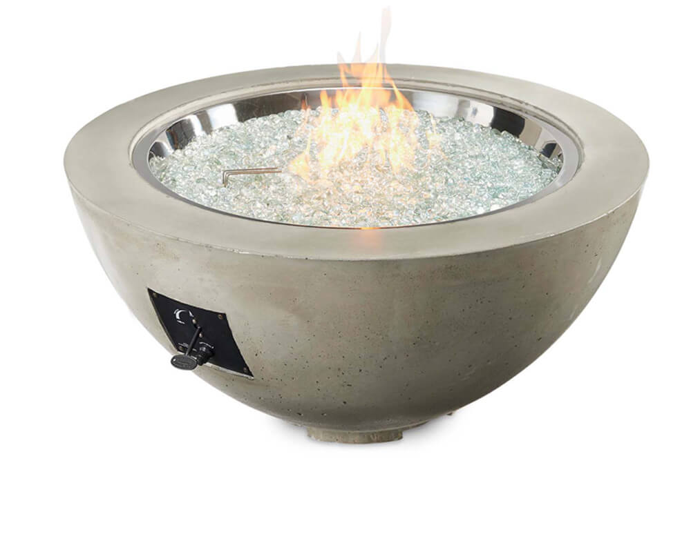 Natural Grey Cove 42 inch Round Gas Fire Pit Bowl