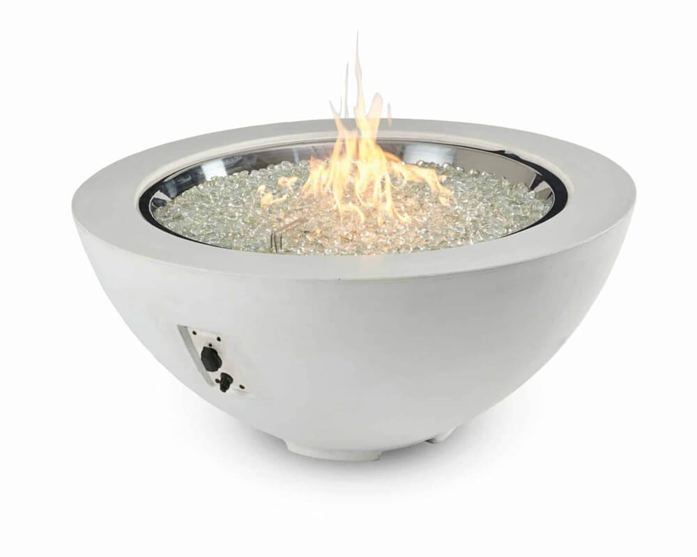 White Cove 42″ Round Gas Fire Pit Bowl
