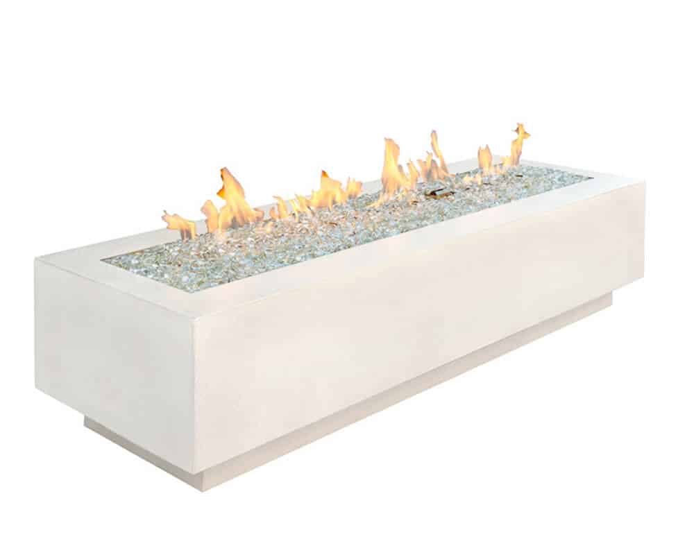 White Cove 72″ Linear Gas Fire Pit Table