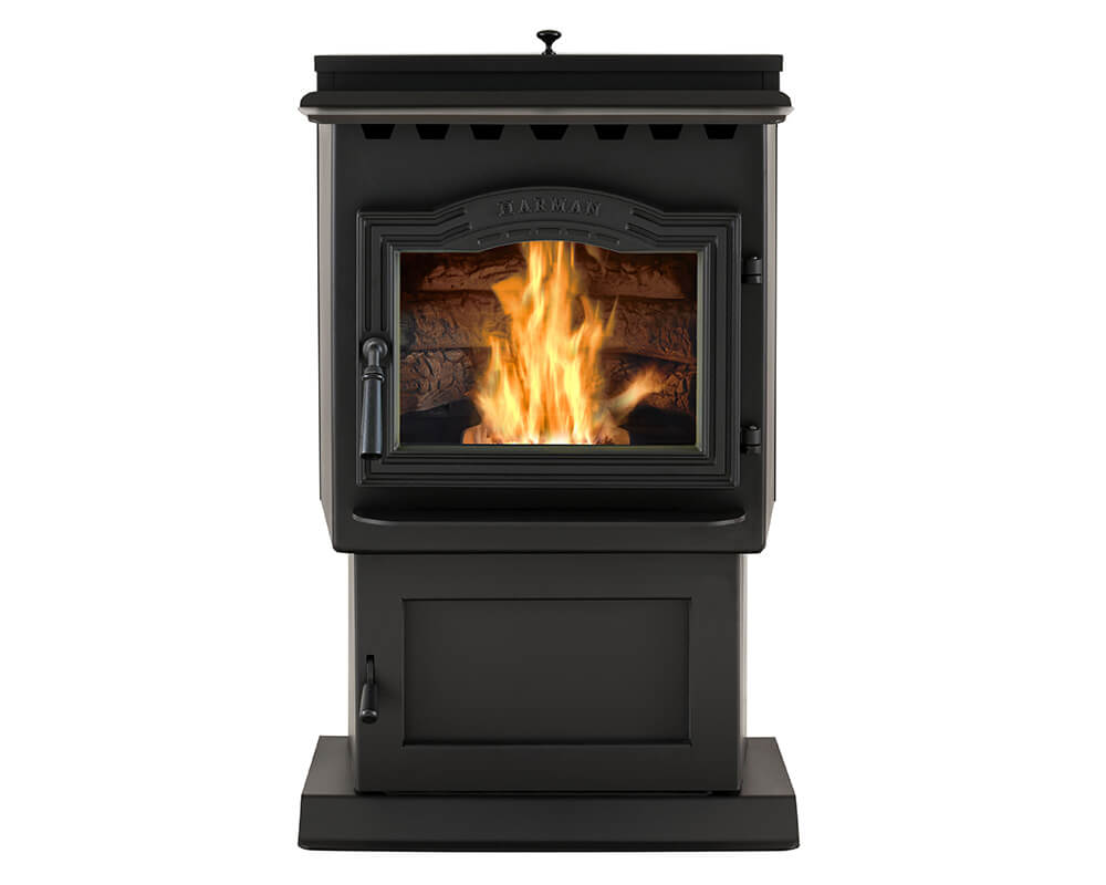 P43 Black with Door Pellet Stove