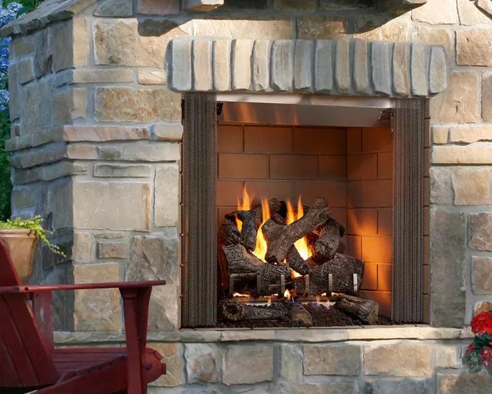 Castlewood Outdoor Wood Fireplace