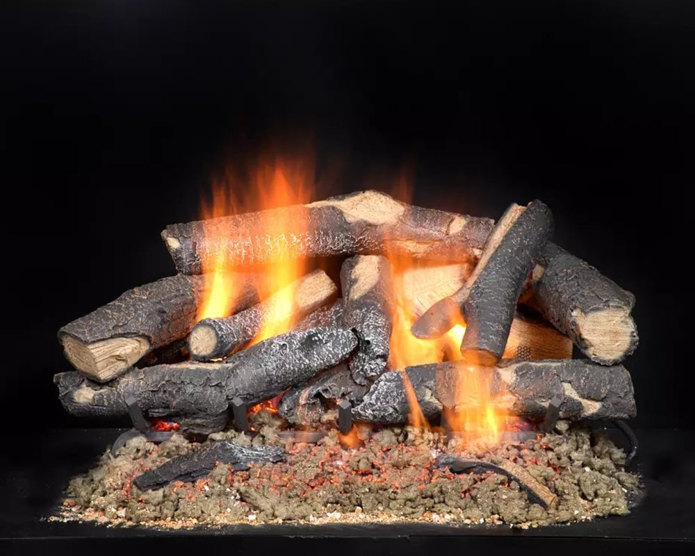 Fireside Supreme Oak See-Through Gas Log Set