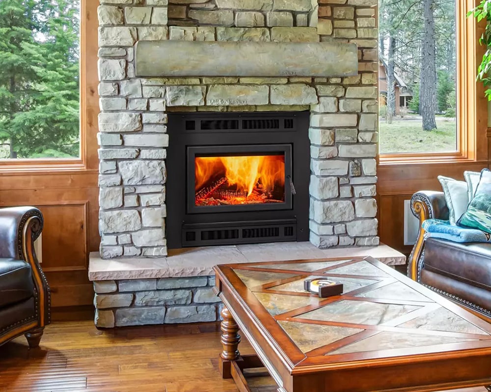 Pioneer III Indoor Wood Fireplace